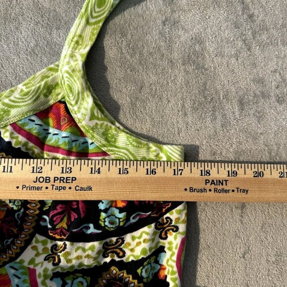 Soft Surroundings Large Y2K Sweater Knit Tank Top Multicolor Artsy Pattern Crop - Picture 7 of 8